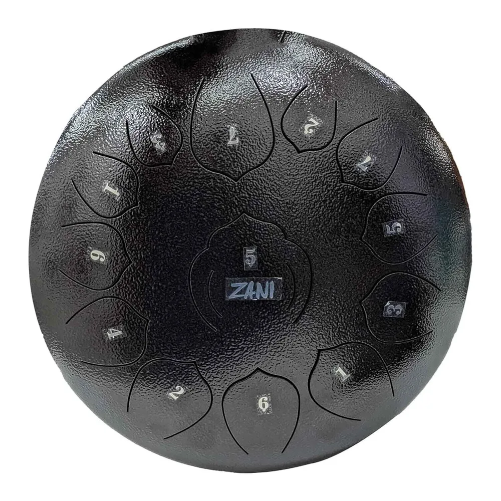סטיל דראם ZANI Steel Tongue Drum 12 13 notes Black
