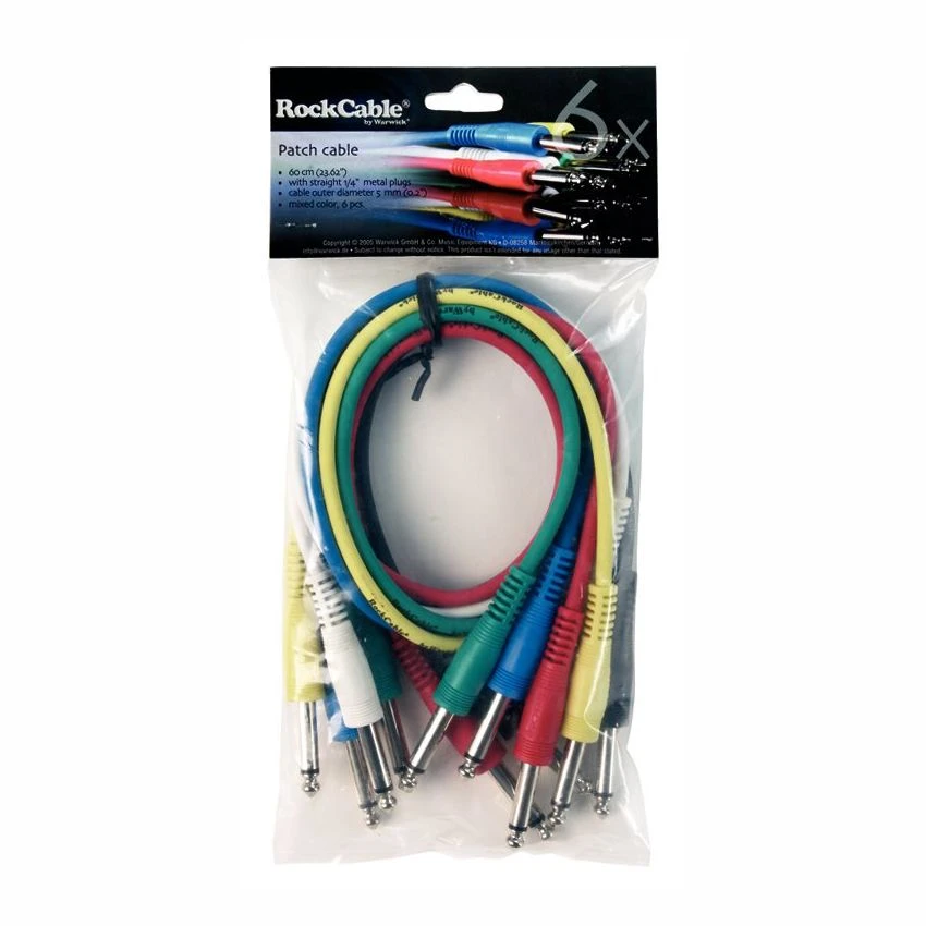 6 כבלים 60 ס";מ פלגים ישרים WARWICK RCL30060D5
