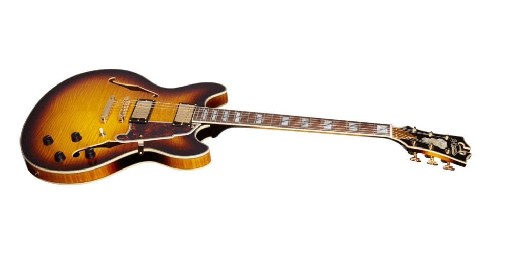גיטרה 1/4 נפח D';Angelico EXCEL DC stop-bar tailpiece VINTAGE SUNBURST