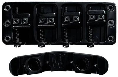 גשר + מחזיק מתרים לבס 4 מיתרים שחור WARWICK 30115B