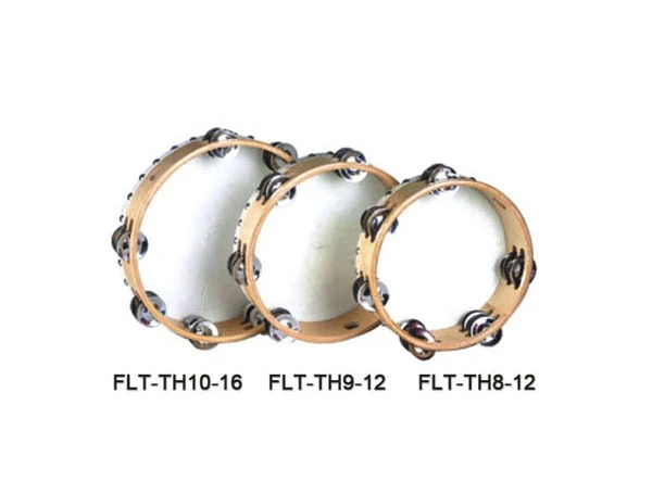 טמבורין 8"; מעץ עם עור ו 12 זוגות מצלצלים FLEET FLT-TH8-12