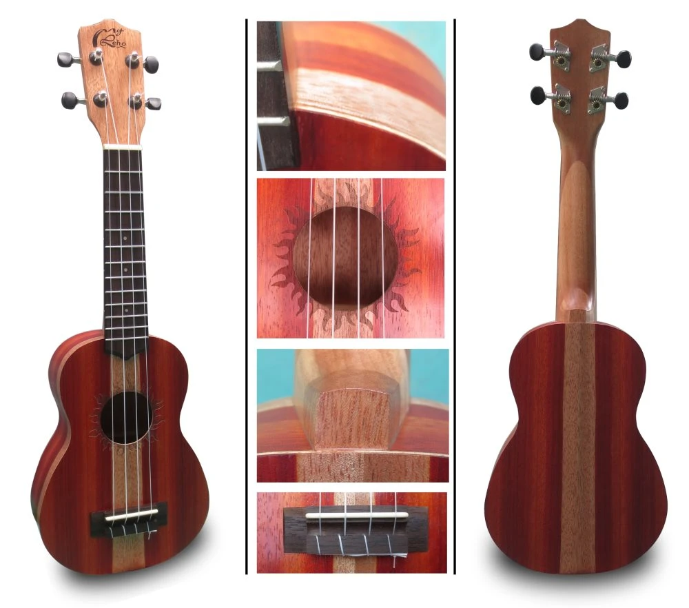 יוקללה סופרן כולל נרתיק ALEHO MLUS-2M 2 Tone Mahogany