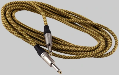 כבל 3מ'; PL-PL ציפוי בד WARWICK RCL30203 TC GOLD
