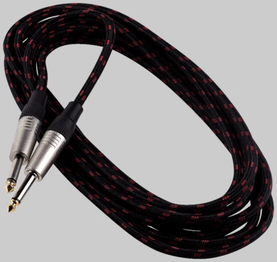 כבל 6מ'; PL-PL ציפוי בד WARWICK RCL30206 TC BLACK