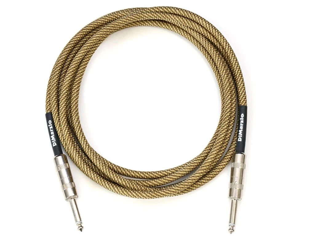 כבל לגיטרה דימרציו וינטג'; טוויד 10 פיט DIMARZIO with Switchcraft plugs