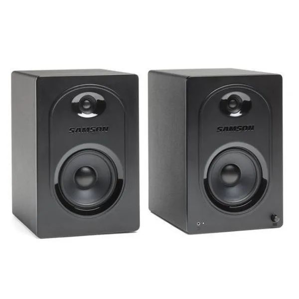 זוג מוניטורים לאולפן SAMSON MEDIA M50 Powered Studio Monitor