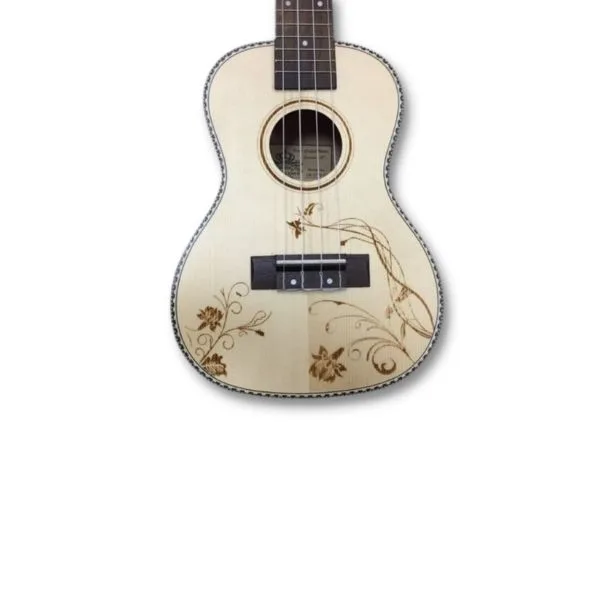 יוקללה 24״ קונצרט עם עיטורי פרחים Romeo Excellence Aloha