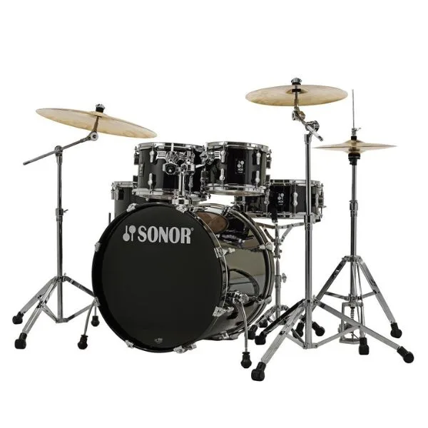 מערכת תופים 5 חלקים + אביזרים SONOR AQ1 Stage set 20"; piano black
