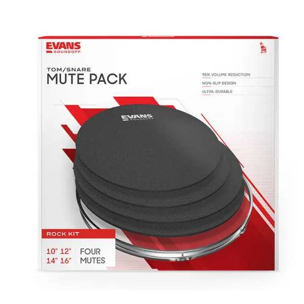 סט משתיקים לתופים EVANS 10-12-14-16"; SOUND OF DRUMS Mute Rock Pack