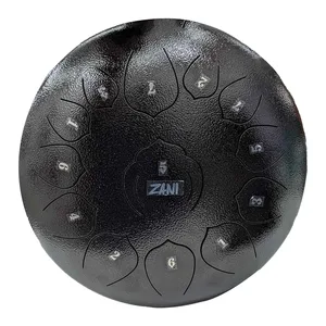 סטיל דראם ZANI Steel Tongue Drum 12 13 notes Black