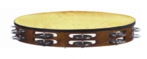 טמבורין 10" מעץ עם עור ו 16 זוגות מצלצלים FLEET FLT-LTD10NS2