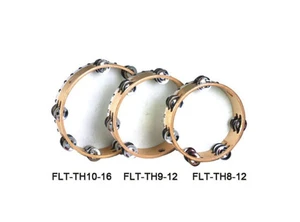 טמבורין 8" מעץ עם עור ו 12 זוגות מצלצלים FLEET FLT-TH8-12