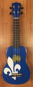 יוקללה סופרן כחול עם עיטור גרפי לבן UK-300R ALOHA