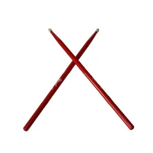 מקלות תופים בצבע אדום ראש עץ FLEET 5A RED