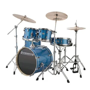 מערכת תופים ״20 עם אביזרים LUDWIG EVOLUTION BLUE SPARKLE